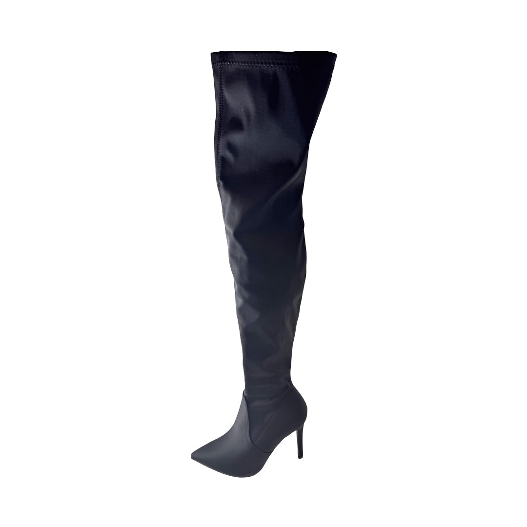 Stivale Donna 'Rosso di Sera' - Tacco 10 | Lycra Effetto Calza Aderente