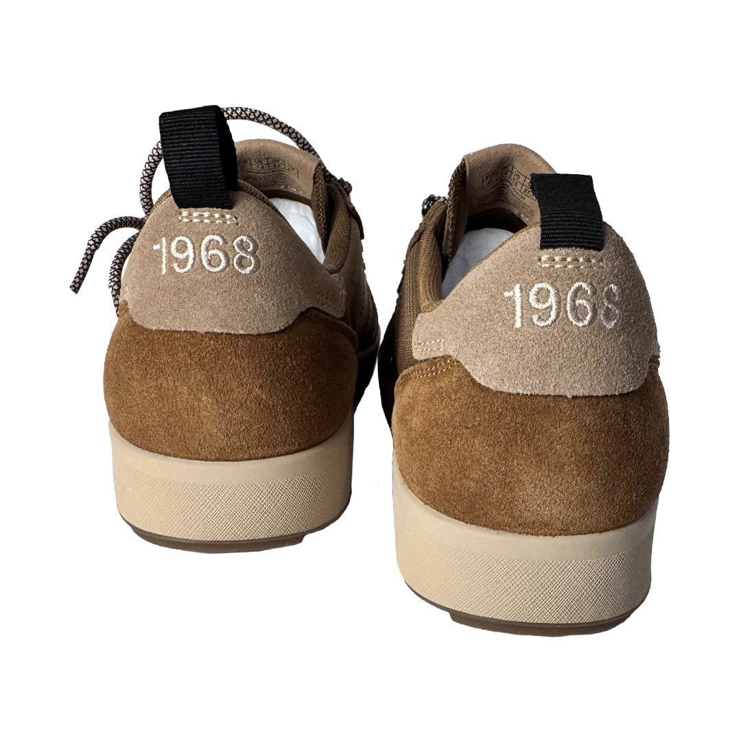 Sneaker Uomo Ax Sun68 Suede & Tela Marrone - Design Esclusivo