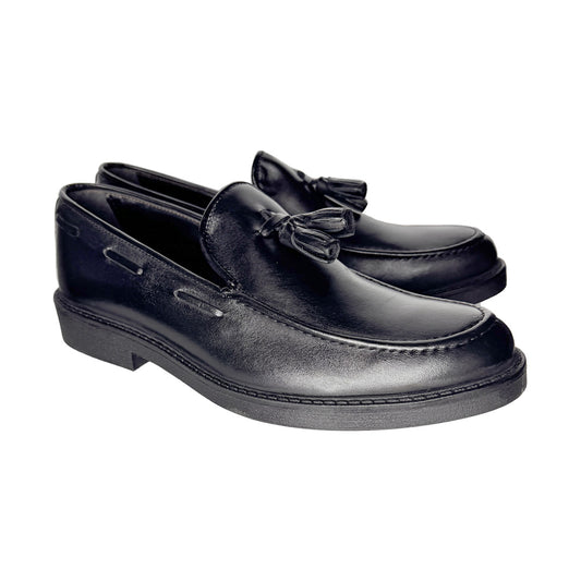 Mocassino Freetime in Pelle Nero con Nappine