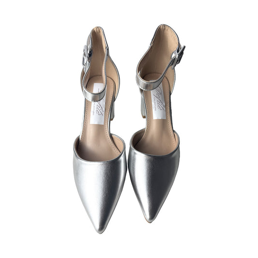 Defilè Décolleté Tallonata Argento – Tacco 5 cm con Braccialetto