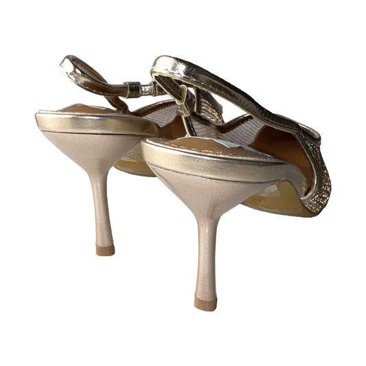 Chanel Defilè Gold Rosé in Rete – Tacco 8 cm Elegante