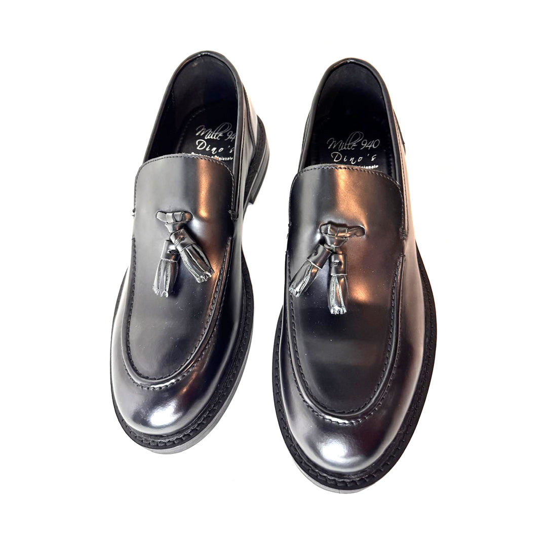 Mocassino nero con Nappina. Stile Bold - Mille 940 Dino's