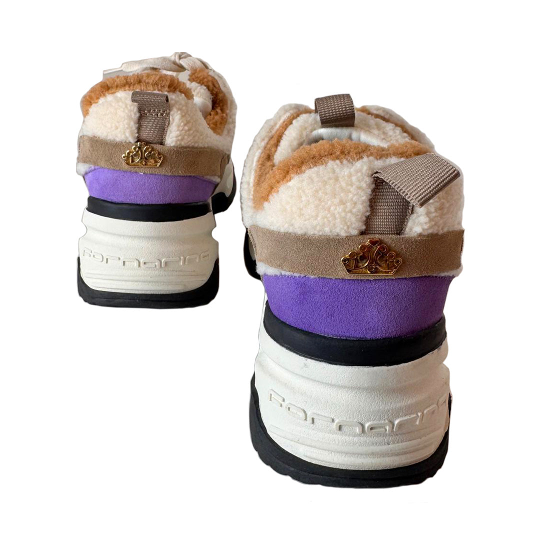 FORNARINA Sneakers Alte Donna - Caldo Camoscio e Ecopelliccia Invernale