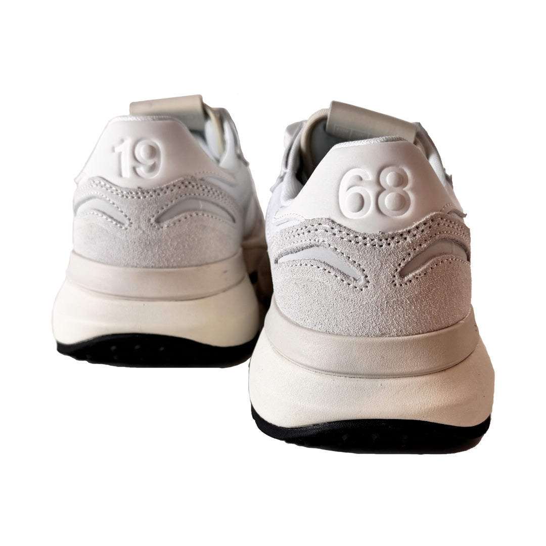 Sneaker Uomo Sun68 AX Bianca in Tela e Suede | Logo Laterale