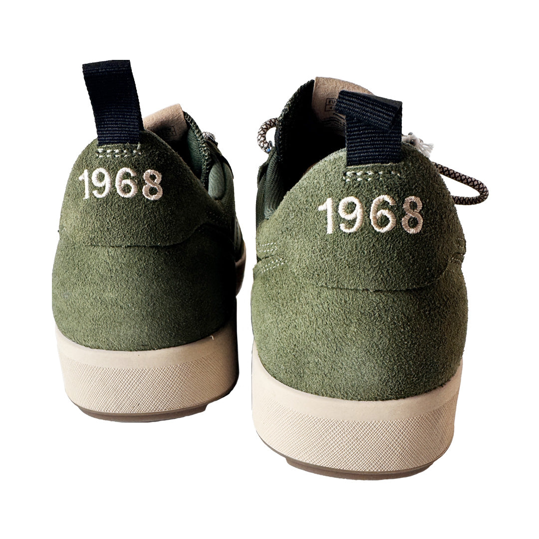 Sneaker Uomo Ax Sun68 Suede & Tela Militare Scuro - Design Esclusivo