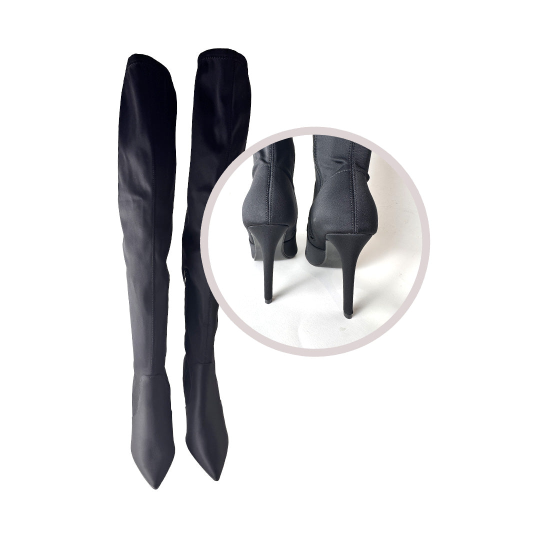 Stivale Donna 'Rosso di Sera' - Tacco 10 | Lycra Effetto Calza Aderente