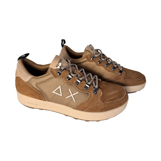 Sneaker Uomo Ax Sun68 Suede & Tela Marrone - Design Esclusivo