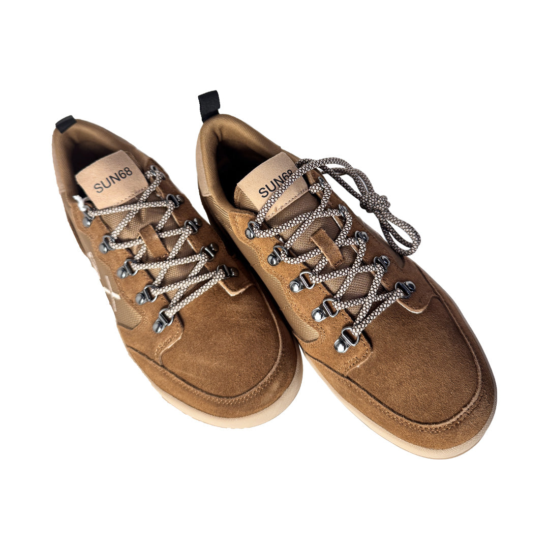Sneaker Uomo Ax Sun68 Suede & Tela Marrone - Design Esclusivo