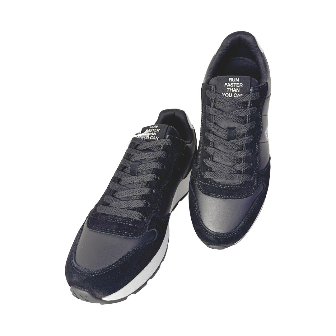 Sneaker Uomo AX Sun68 in Suede e Pelle - Nero