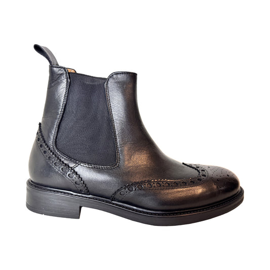 Beatles Akei's Pelle Nero - Suola Antiscivolo e Bande Laterali Elastiche