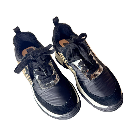 Sneaker Fornarina Nera in Suede – Effetto 100g con Interno in Pelliccia