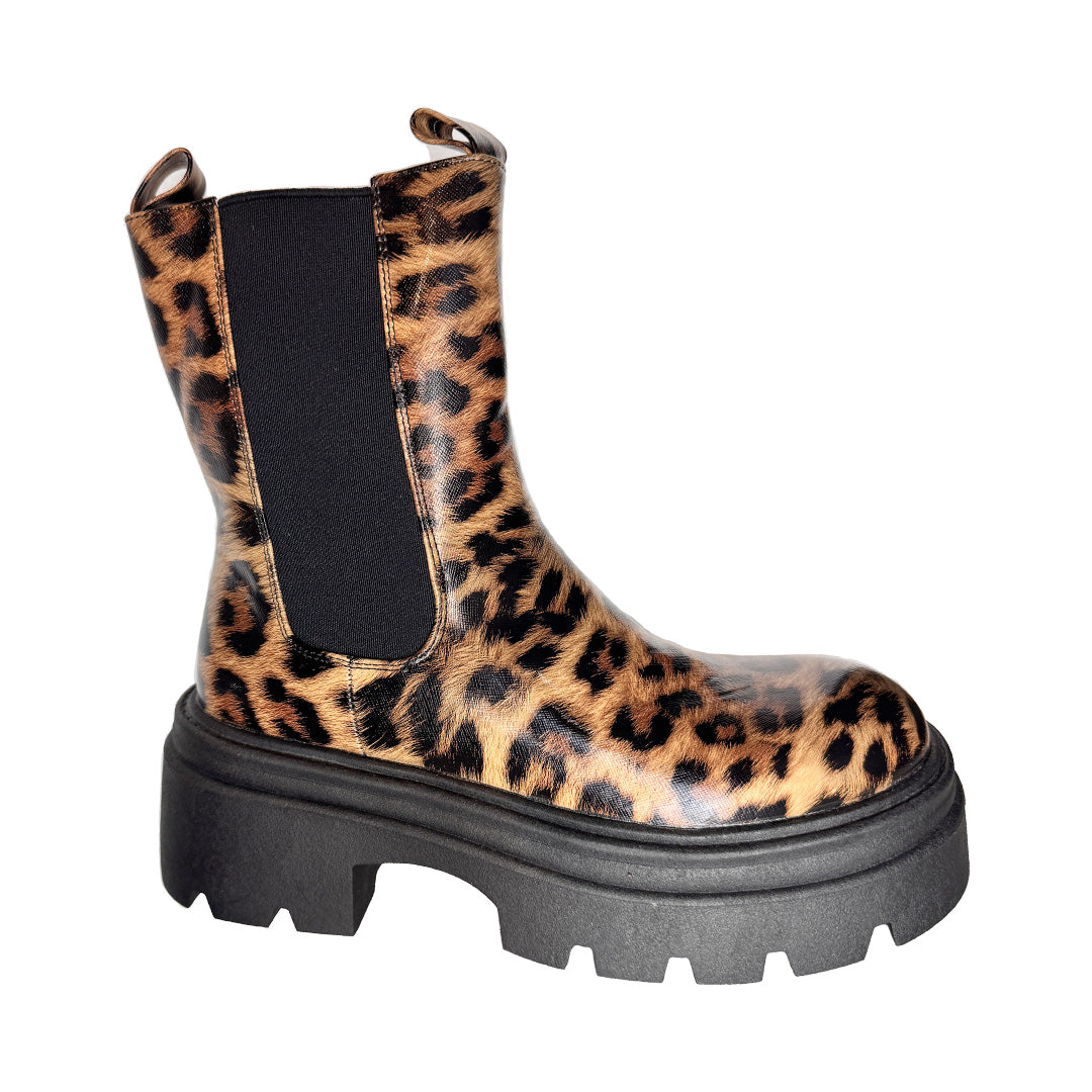 Beatles Rosso di Sera - Maculato con Suola Carrarmato