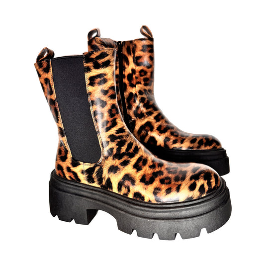 Beatles Rosso di Sera - Maculato con Suola Carrarmato