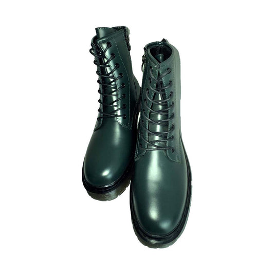 Anfibio Donna Verdone con Lacci e Zip Interna – Altezza 10 cm – Energy Footwear