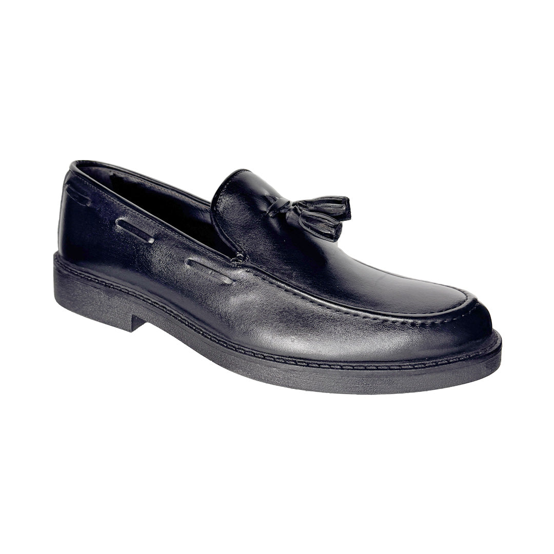 Mocassino Freetime in Pelle Nero con Nappine