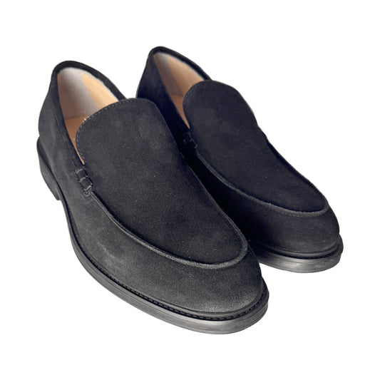Mocassino Akei's in Camoscio Nero – Comfort e Stile Made in Italy