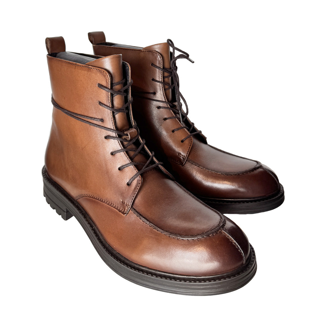 Anfibio Mille 940 Dino's in Pelle Cognac – Stringato con Suola Antiscivolo