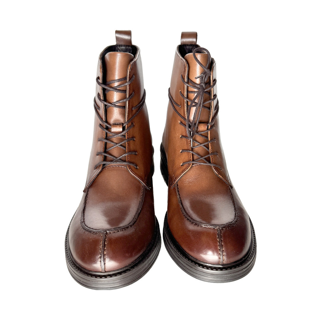 Anfibio Mille 940 Dino's in Pelle Cognac – Stringato con Suola Antiscivolo