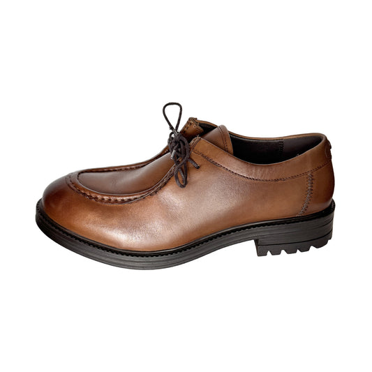Scarpa Stringata Mille 940 Dino's in Pelle Cognac – Dettagli Testa di Moro