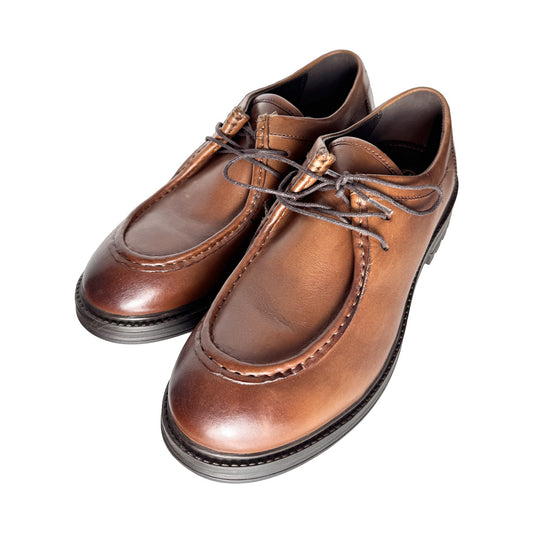 Scarpa Stringata Mille 940 Dino's in Pelle Cognac – Dettagli Testa di Moro