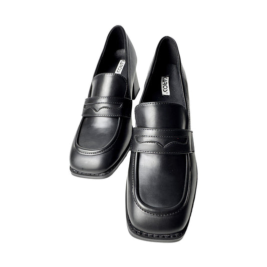 Décolleté Karos Modello Mocassino in Ecopelle Nera – Tacco 70mm