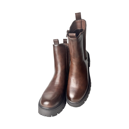 Beatles Rosso di Sera Marrone – Ecopelle con Suola Carrarmato