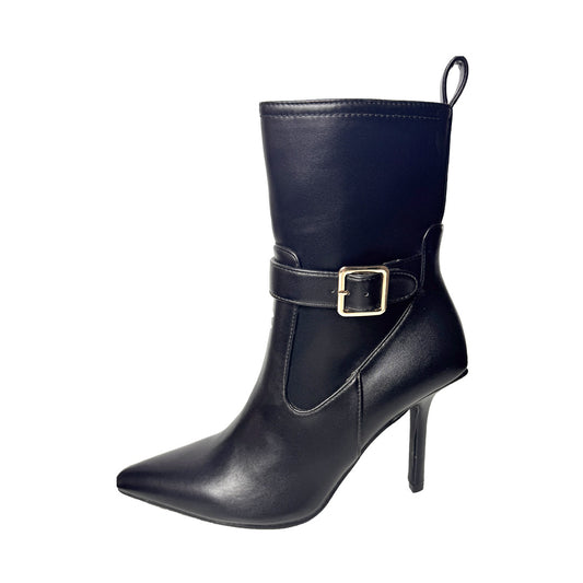 Tronchetto Karos Nero in Ecopelle – Dettaglio Bracciale Oro | Tacco 90