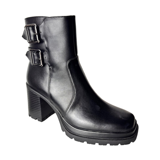 Stivaletto Karos Modello Biker Nero – Tacco 7 cm e Zip Laterale