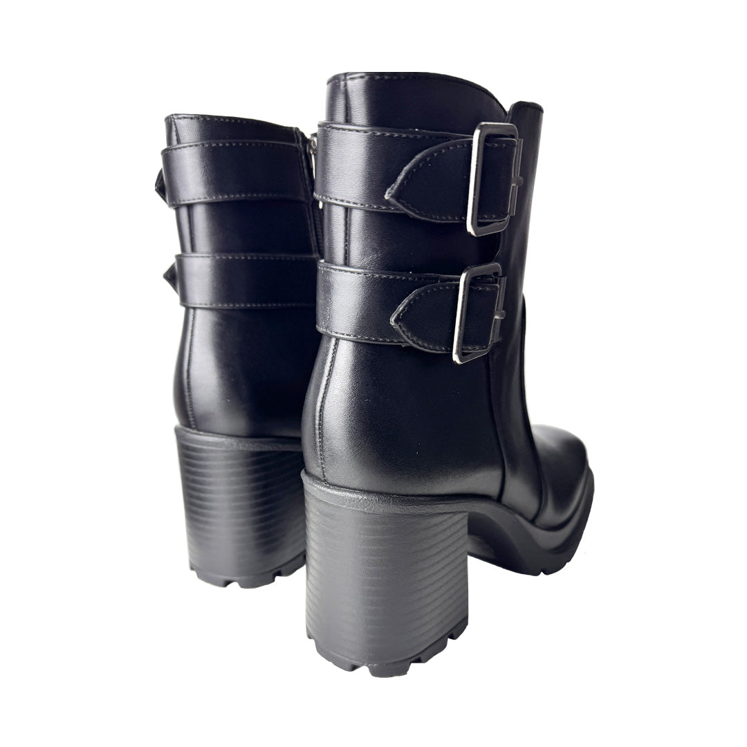 Stivaletto Karos Modello Biker Nero – Tacco 7 cm e Zip Laterale