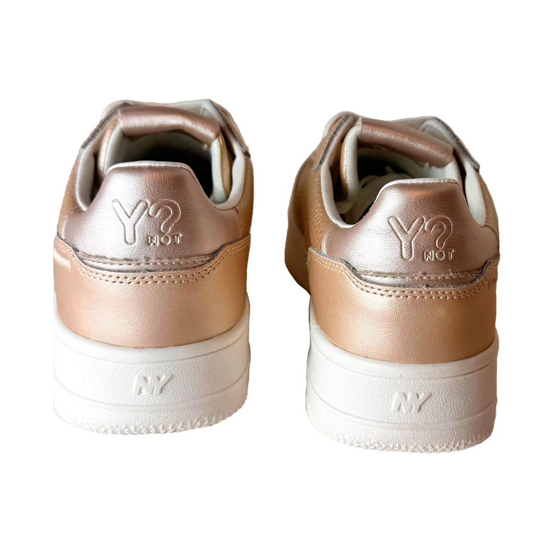 Sneaker YNOT? Platinum in Pelle Martellata - Effetto Luxury - Altezza 20