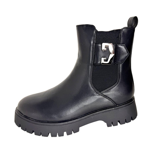 Beatles Energy Footwear Nero – Suola Carrarmato e Fibbia Antracite