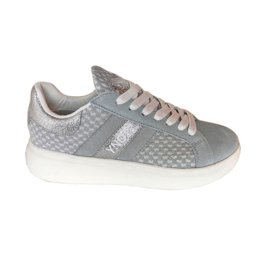 Sneaker YNOT? Sky in Pelle Effetto Glitter - Design Luminoso - Altezza 20
