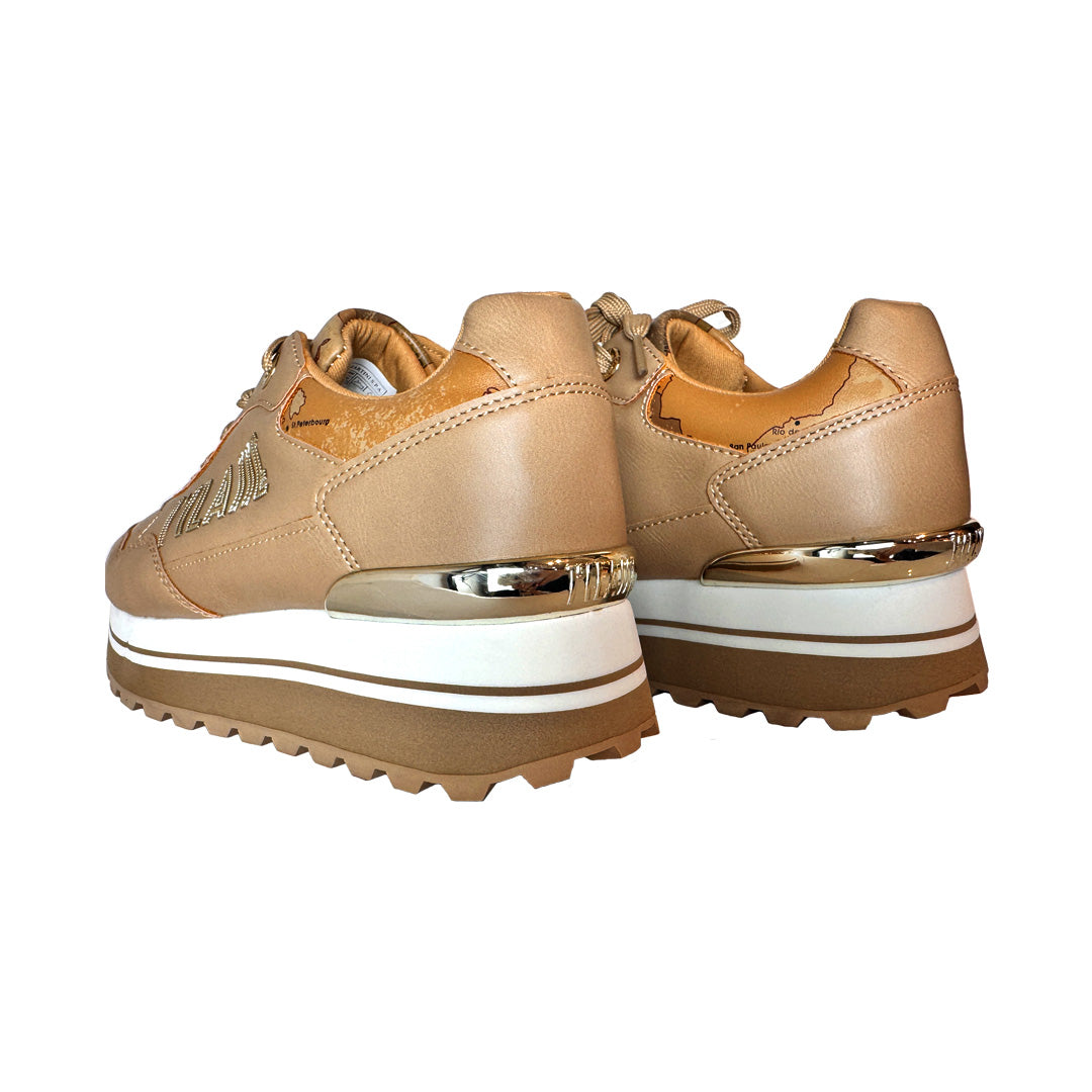 Sneaker 1ª Classe in Pelle nocciola - Suola Bicolore