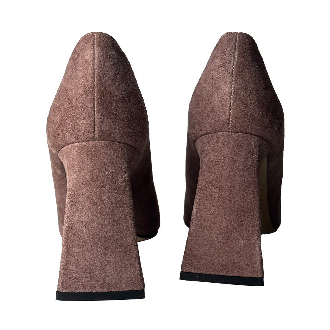 Décolleté Divinefollie in Camoscio Color Malva – Tacco 8 cm