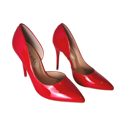 Décolleté Rosso di Sera: Vernice Rosso, Interno a Goccia, Suola Antiscivolo