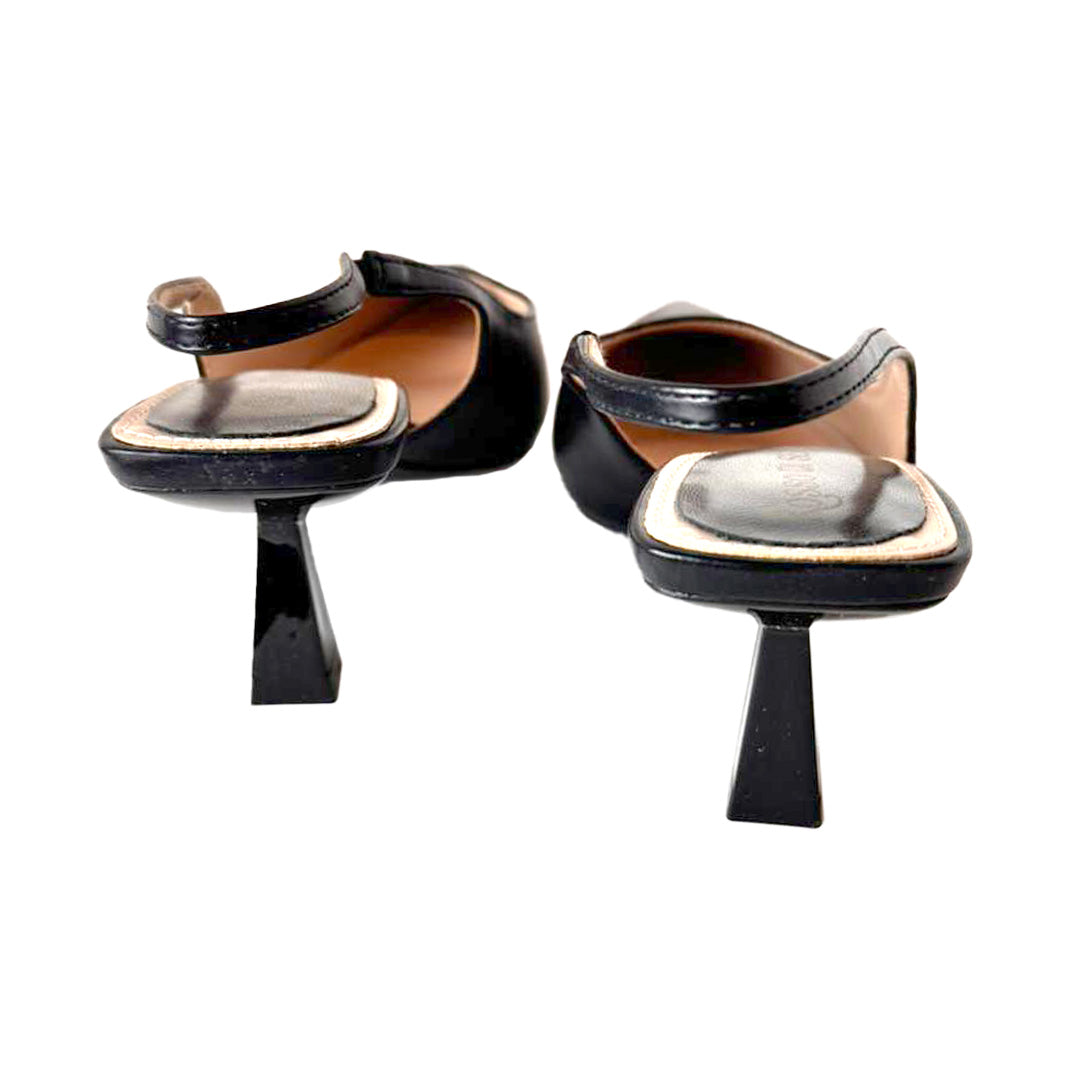 Chanel Rosso di Sera in Ecopelle Nera – Tacco Medio 5 cm