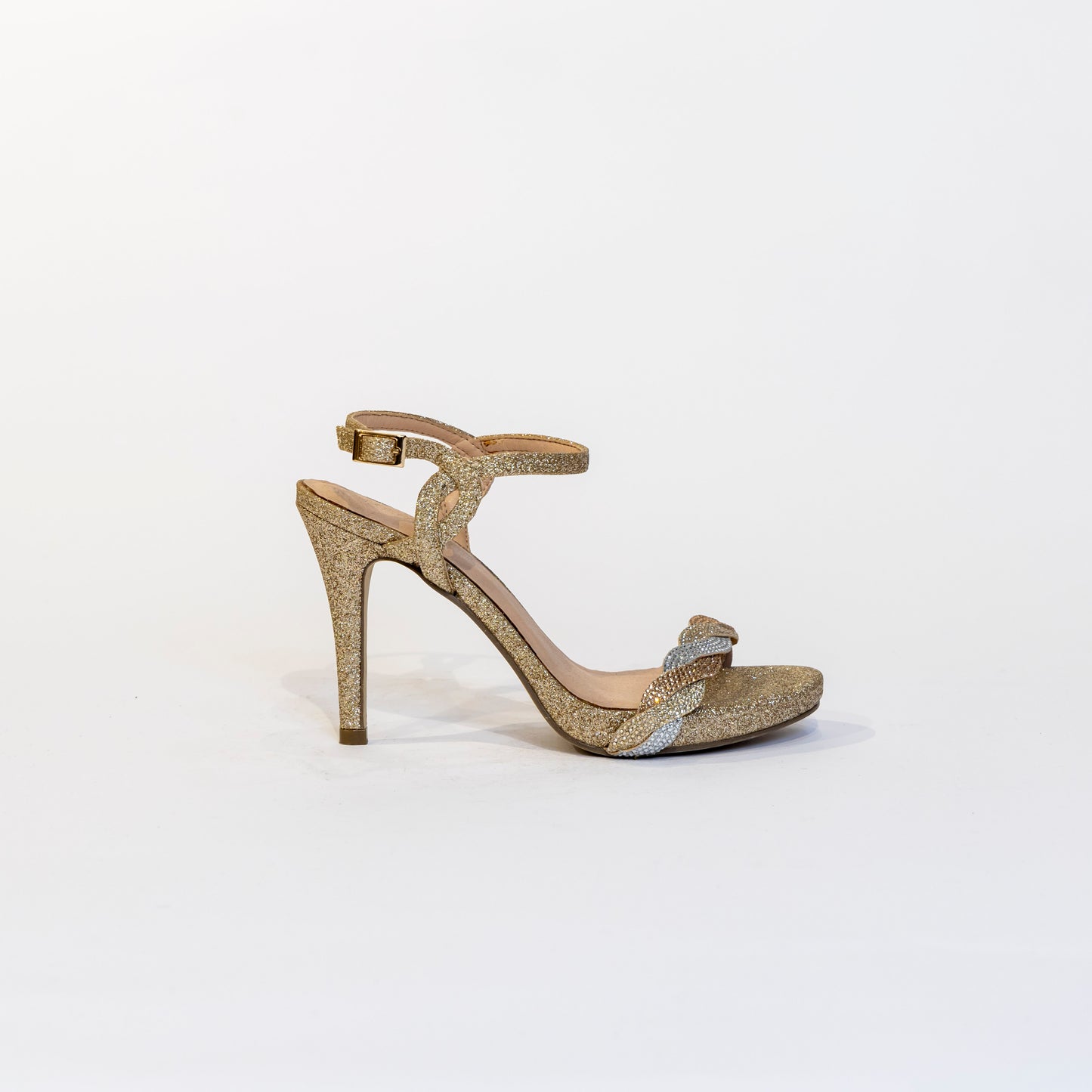 Sandalo con tacco gold