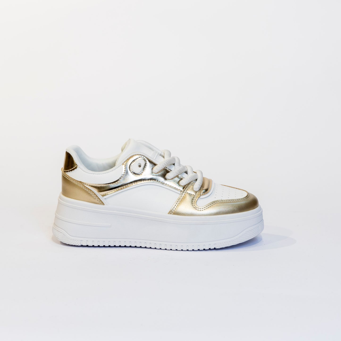 Sneakers bianco e oro