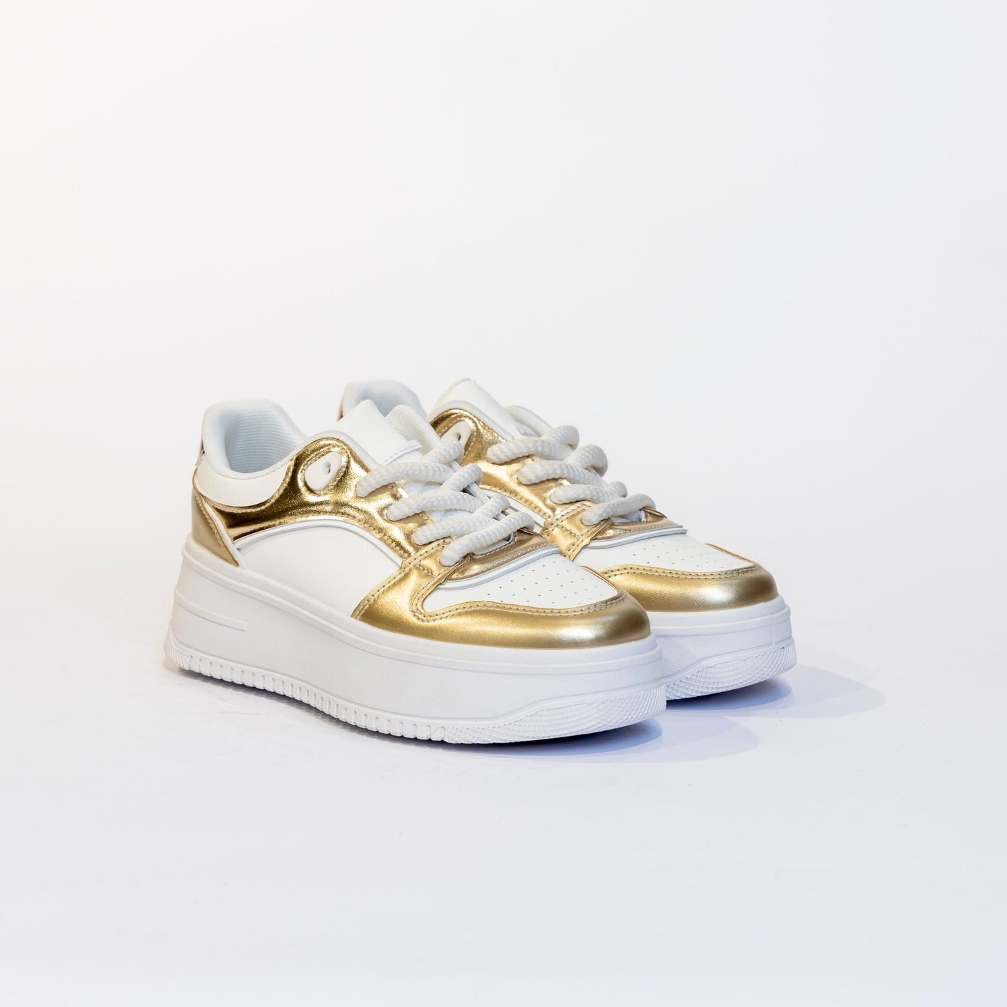 Sneakers bianco e oro