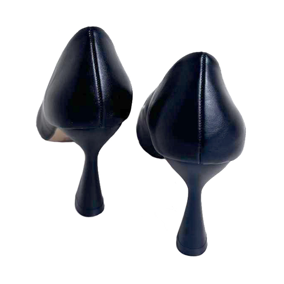 Décolleté Karos Nera – Tacco 7cm a Clessidra – Ecopelle