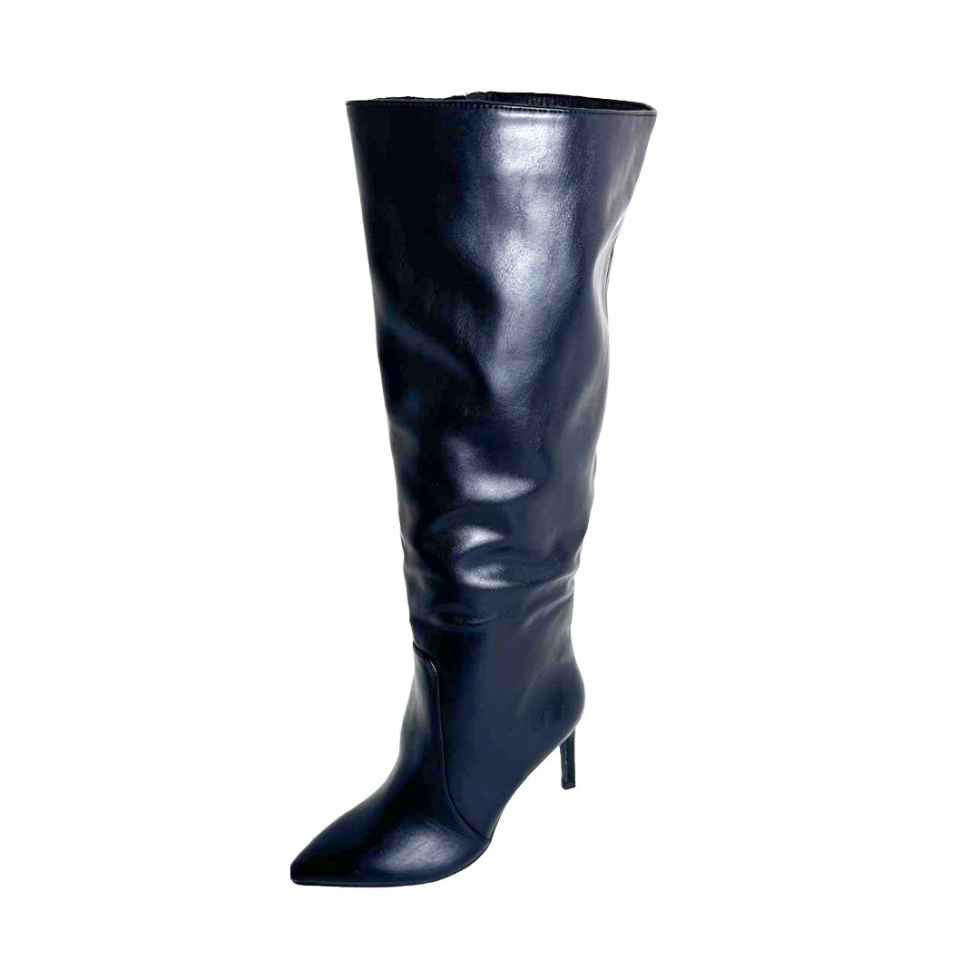 Stivale Morbido Rosso di Sera Nero – Tacco Spillo 90mm