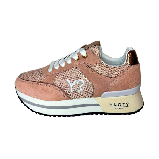 Sneaker YNOT? Nauge Multi-materiale - Platform 3cm