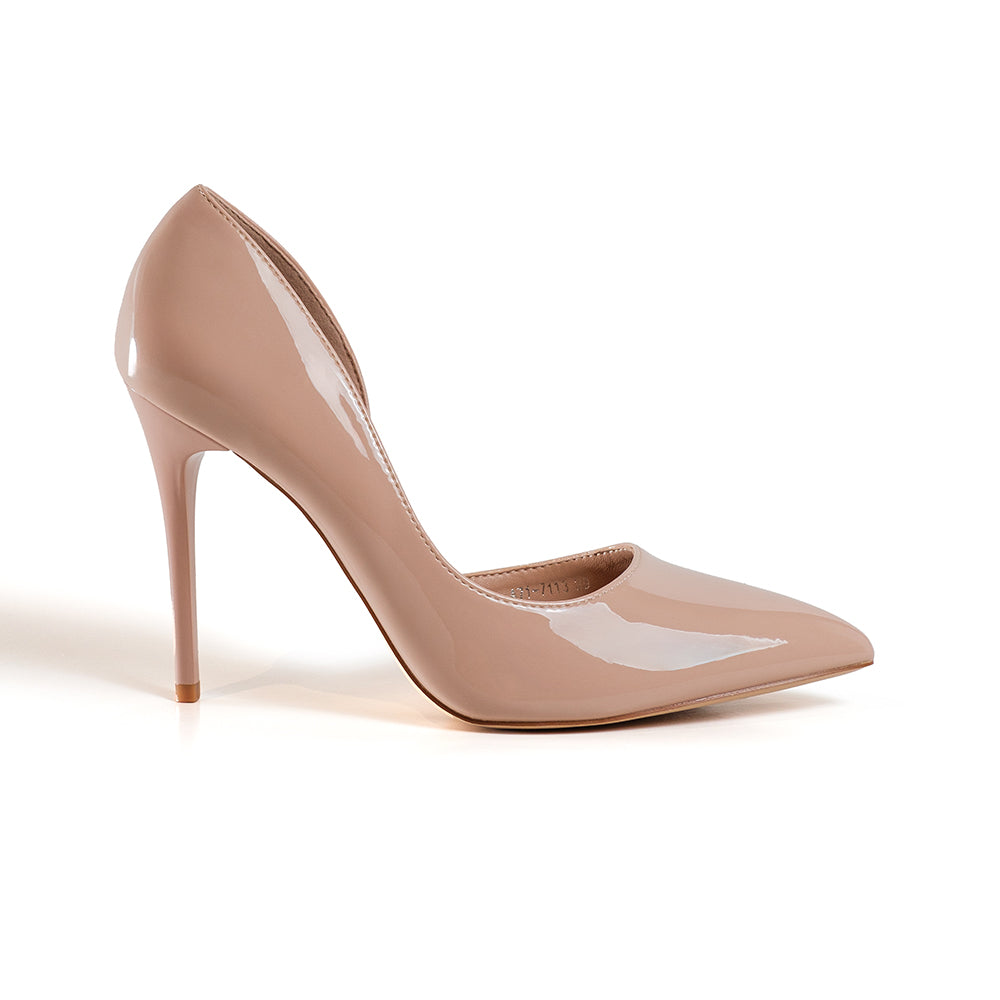 Decolletè cipria vernice